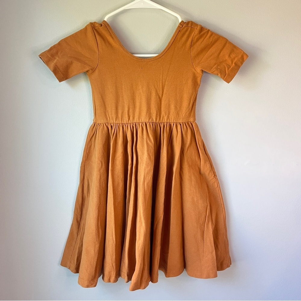 Alice + Ames Short Sleeve Ballet Dress in Terracotta